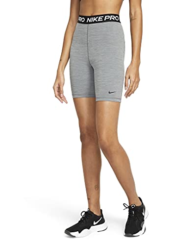 Nike Pro 365 Women’s High-Rise 7″ Shorts (Smoke Grey/Heather/Black/Black, SM 7)