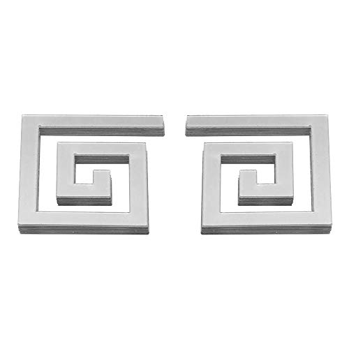 40pcs DIY Acrylic Wall Sticker, DDSKY Removable DIY Mirror Stickers Decal Geometric Greek Key Pattern for Home Bedroom Decor(Silver)
