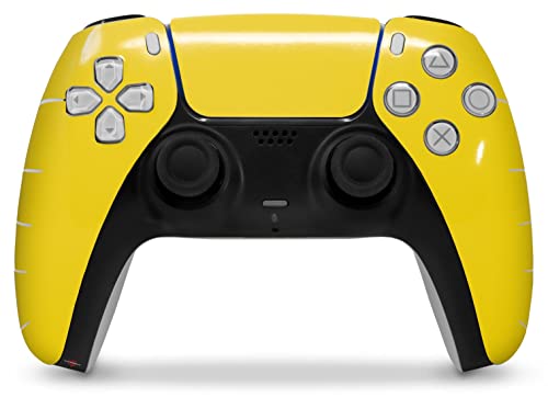 WraptorSkinz Skin Wrap compatible with Sony PS5 DualSense Controller Solids Collection Yellow (CONTROLLER NOT INCLUDED)