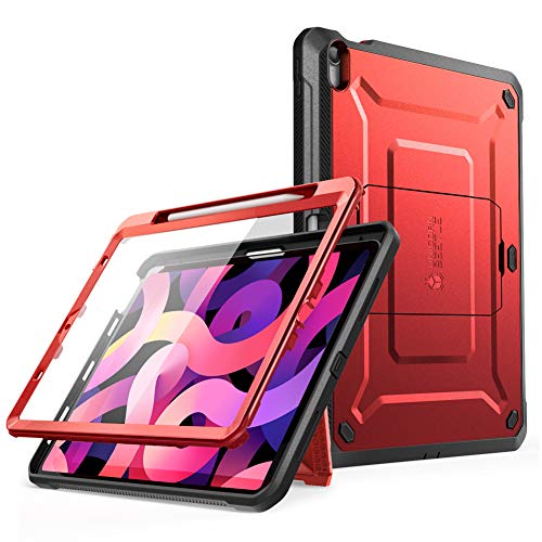 SUPCASE Unicorn Beetle Pro Series Case Designed for iPad Air 5 (2022) / iPad Air 4 (2020) 10.9 Inch, with Pencil Holder & Built-in Screen Protector Full-Body Rugged Heavy Duty Case (Ruddy)