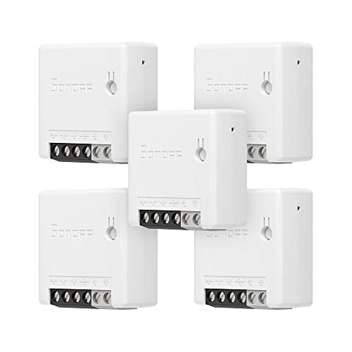 SONOFF Mini R2 10A Smart WiFi Wireless Light Switch, Universal DIY Module for Smart Home Automation Solution, Works with Amazon Alexa & Google Home Assistant, No Hub Required 5-pack