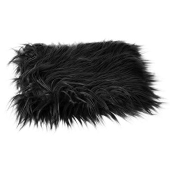 PRETYZOOM 24x 20 Black Faux Fur Blanket Newborn DIY Photo Props Soft Fur Quilt Photographic Mat | The Storepaperoomates Retail Market - Fast Affordable Shopping