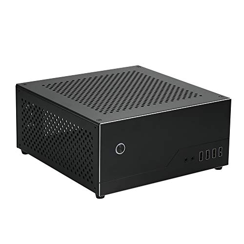 Goodisory SR01 Aluminium Mini-ITX HTPC Soft Router Computer Case Support 6 COM Port (Black)