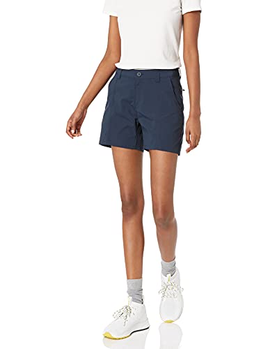 Amazon Essentials Women’s Stretch Woven 5 Inch Outdoor Hiking Shorts with Pockets, Navy, 6