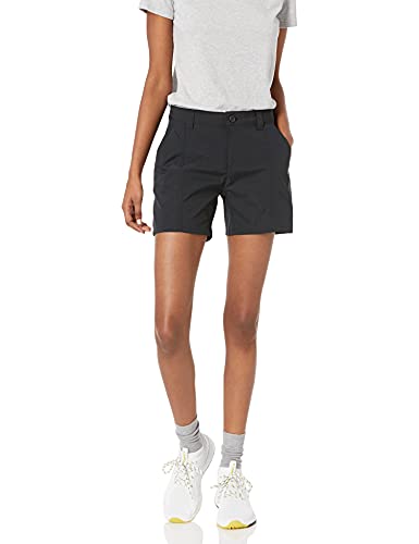Amazon Essentials Women’s Stretch Woven 5 Inch Outdoor Hiking Shorts with Pockets, Black, 8