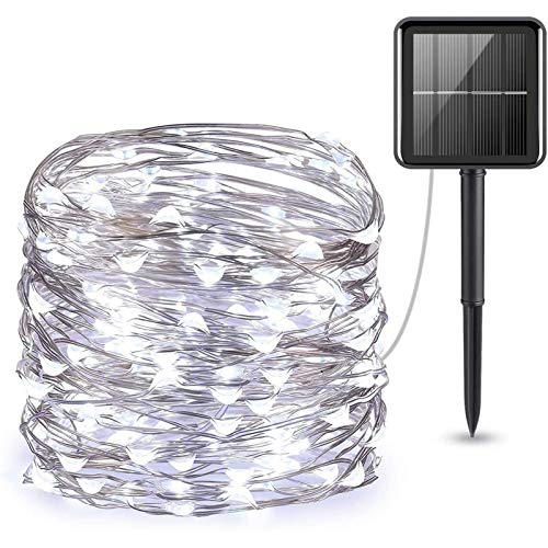 ZSMPY Fairy Lights LED Christmas Lights, Solar String Lights, Copper Wire Solar Garden Lights with 2 Modes, Waterproof Indoor/Outdoor Solar Lights for Tree, Garden, Home, Wedding, Party