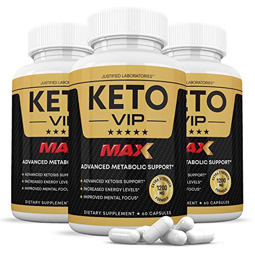 Keto VIP Max 1200mg Pills Advanced Ketogenic Supplement Exogenous Ketones Ketosis Support for Men Women 3 Bottles