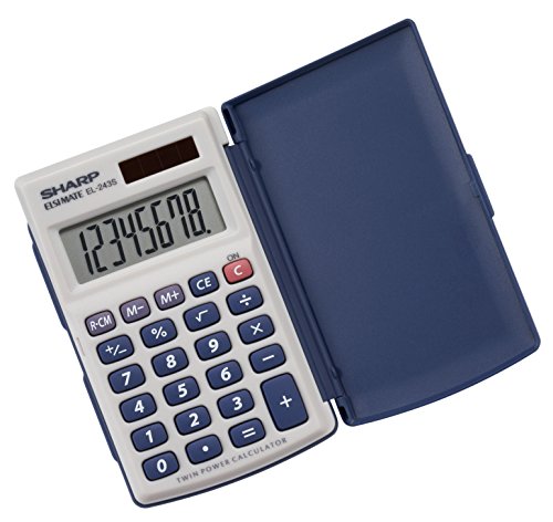 Sharp Electronics 8-Digit Twin Powered Calculator (EL-243S/EL-243SB)