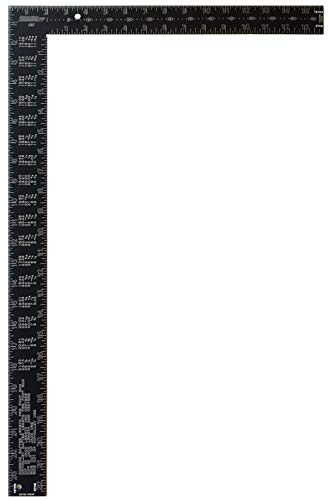 Johnson Level & Tool CS7 Aluminum Arc Angle Framing Square, 16″ x 24″, Black, 1 Square