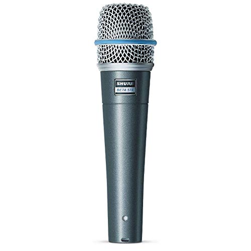 Shure BETA 57A Instrument Microphone – Supercardioid Dynamic Mic for Vocal and Instrumental Applications with High Output Neodymium Element, Durable Steel Mesh Grille and Shock Mount