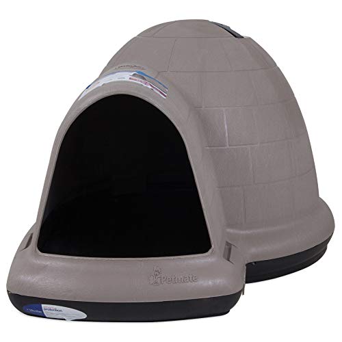 Petmate Indigo Dog House (Igloo Dog House, Made in USA with 90% Recycled Materials, All-Weather Protection Pet Shelter) for Large Dogs 50 to 90 pounds
