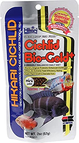 Hikari 2-Ounce Cichlid Bio-Gold and Floating Pellets for Pets, Mini
