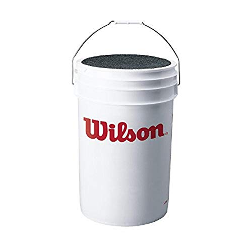 WILSON Sporting Goods Ball Bucket with Lid, White