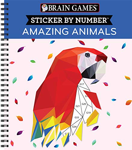 Brain Games – Sticker by Number: Amazing Animals