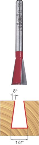 Freud 22-122: 1/2″ (dia.) Dovetail Bit with 1/4″ shank, 2-3/4″ overall length