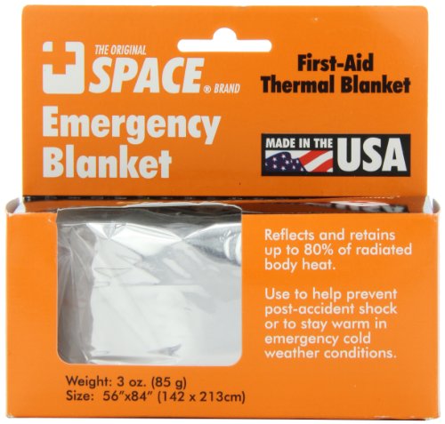 Grabber Outdoors The Original Space Brand Emergency Survival Blanket, Silver, 3oz. 56″ X 84″