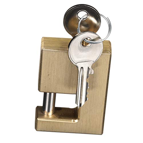 attwood 12044-6 Coupler Security Lock, Locks Trailer Coupler, Solid Brass, Stainless Steel 5/8-Inch Shank, ¼-Inch Shank Diameter