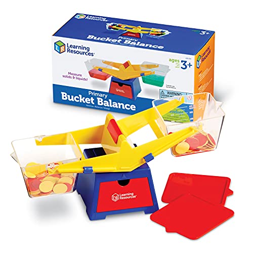 Learning Resources Primary Bucket Balance Teaching Scale – 1 Piece, Ages 3+ Math for Preschoolers, Classroom Balance Scale, Balance Scale for Kids, Science for Kids