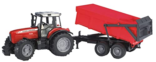 Massey Ferguson 7480 with tipping trailer