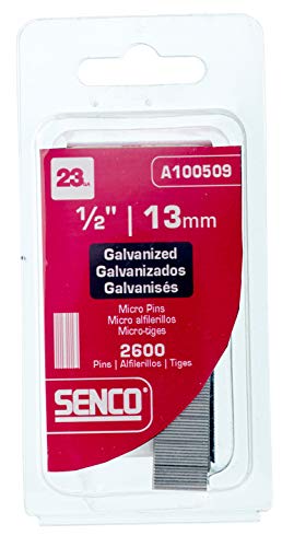 Senco A100509 23-Gauge x 1/2-Inch Electro Galvanized Headless Micropins
