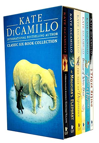 Kate Dicamillo Classic Six Books Box Collection Set (The Miraculous Journey of Edward Tulane, The Magician’s Elephant, The Tale of Despereaux, Because of Winn-Dixie, Flora & Ulysses,The Tiger Rising)