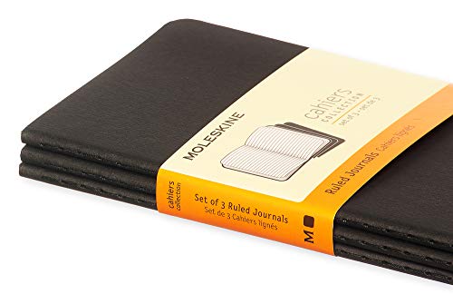 Moleskine Cahier Journal, Soft Cover, Pocket (3.5″ x 5.5″) Ruled/Lined, Black, 64 Pages (Set of 3) | The Storepaperoomates Retail Market - Fast Affordable Shopping