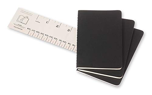 Moleskine Cahier Journal, Soft Cover, Pocket (3.5″ x 5.5″) Ruled/Lined, Black, 64 Pages (Set of 3) | The Storepaperoomates Retail Market - Fast Affordable Shopping