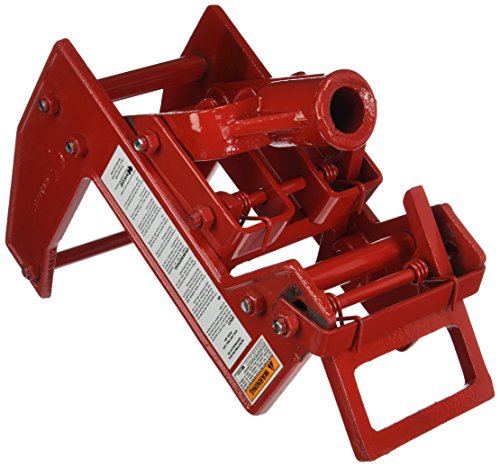 Qualcraft 2601 Portable Wall Jack, for Use with 1-1/2 X 3-1/2 in Fir Poles Or 1 in Od Steel Pipe, Malleable Iron, Red