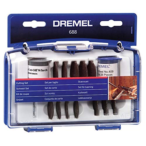 Dremel 688-01 69-Piece Rotary Tool Accessory Cutting Disc Kit, Black