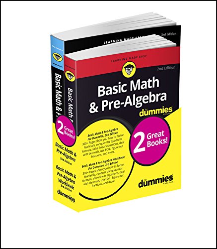 Basic Math & Pre-Algebra For Dummies Book + Workbook Bundle (For Dummies Math & Science)
