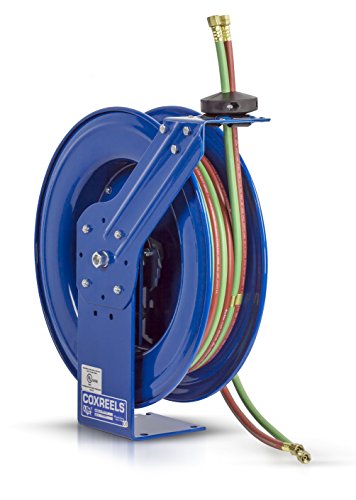 Coxreels Industrial Welding Reel with Oxygen-Acetylene Dual Hose, Model# SHW-N-150, 1/4″ Hose ID,Blue, 50′ Length