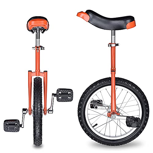 Astonishing Bright Orange 16 Inch In 16″ Mountain Bike Wheel Frame Unicycle Cycling Bike With Comfortable Release Saddle Seat