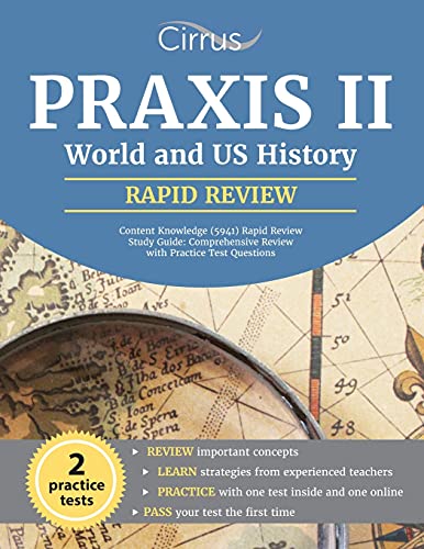 Praxis II World and US History Content Knowledge (5941) Rapid Review Study Guide: Comprehensive Review with Practice Test Questions