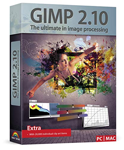 GIMP 2.10 – Graphic Design & Image Editing Software – this version includes additional resources – 20,000 clip arts, instruction manual