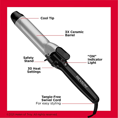 Revlon Perfect Heat Triple Ceramic Curling Iron | For Silky Smooth Loose Curls (1-1/2 in) | The Storepaperoomates Retail Market - Fast Affordable Shopping