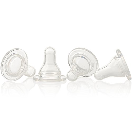 Evenflo 4 Pack Classic Silicone Nipple, Slow Flow