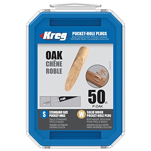 Kreg P-OAK Solid-Wood Pocket-Hole Plugs – Oak