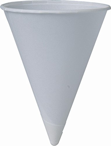 SOLO Cup Company 4BR-2050-1 200 Piece Cone Water Cups, Cold, Paper, 4 oz, White, 1 Count (Pack of 1), Gray