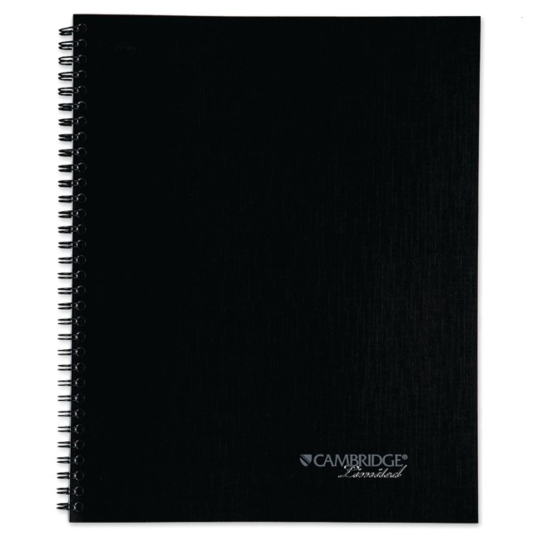 Cambridge Limited Business Notebook, 8-1/4 x 11 Inches, Wirebound, Action Planner, Black (06064)