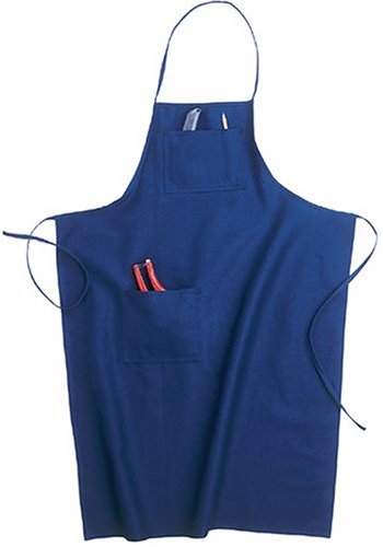 Custom Leathercraft Unisex Adult Bib,waist Bs60 3 Pocket Canvas Work Apron, Blue, Medium
