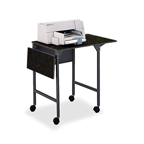 Safco Products 1876BL Machine Stand/Desk with Drop Leaves, Black