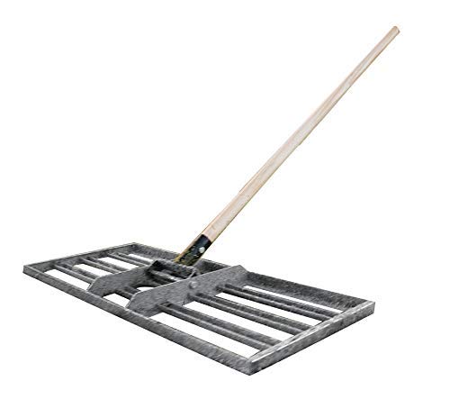 Standard Golf Company 30 Inch Levelawn Tool with 72 Inch Handle for Leveling Golf Courses, Lawn, and Gardens, Easy Assembly, Stainless Steel Tray