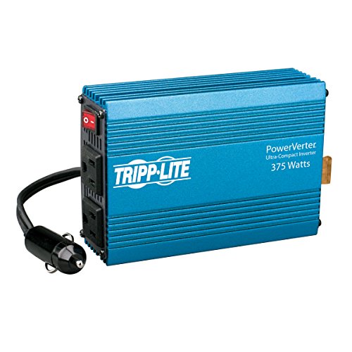 Tripp Lite 375W Car Power Inverter with 2 Outlets, Auto Inverter, Ultra Compact (PV375) Blue