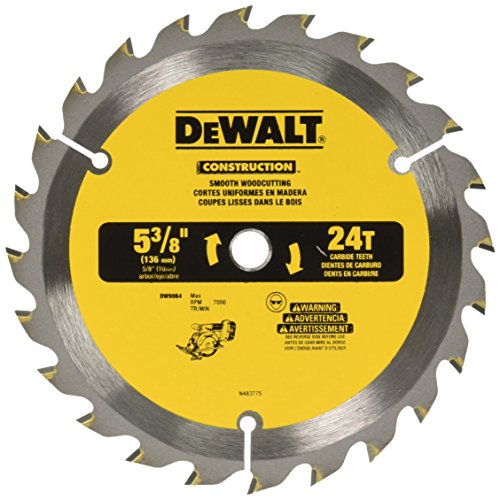 DEWALT Circular Saw Blade, 5 3/8 Inch, 24 Tooth, Wood Cutting (DW9054)