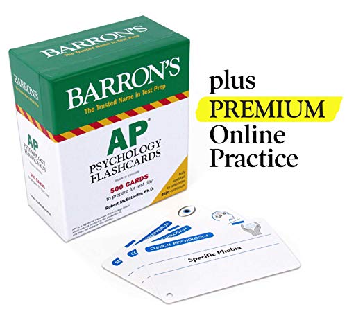 AP Psychology Flashcards Premium: Plus Online Practice (Barron’s Test Prep)