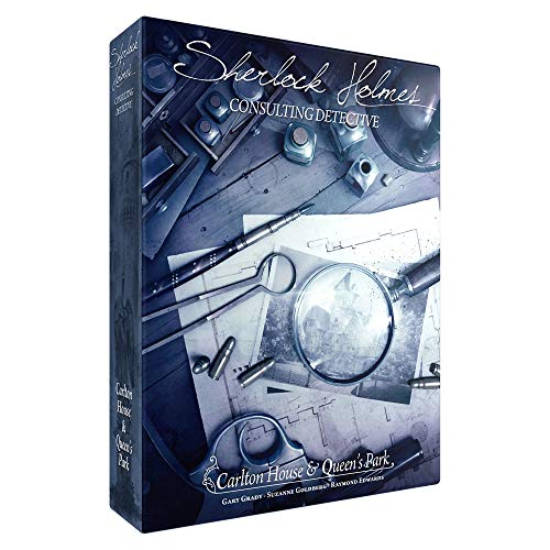 Space Cowboys Sherlock Holmes Consulting Detective – Carlton House & Queen’s Park Board Game | Mystery Game for Teens and Adults | Ages 14+ | 1-8 Players | Average Playtime 90 Min. | Made