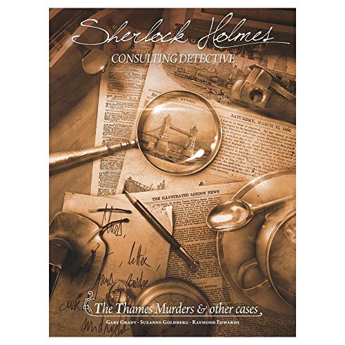 Sherlock Holmes Consulting Detective – The Thames Murders & Other Cases Board/ Mystery Game for Teens and Adults | Ages 14+ | 1-8 Players | Average Playtime 90 Min. | Made by Space Cowboys