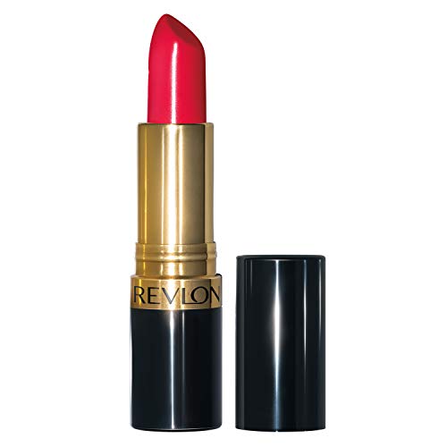 Revlon Super Lustrous Lipstick, High Impact Lipcolor with Moisturizing Creamy Formula, Infused with Vitamin E and Avocado Oil in Reds & Corals, Revlon Red (730) 0.15 oz
