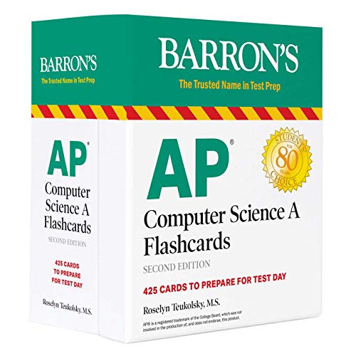 AP Computer Science A Flashcards: 425 Cards to Prepare for Test Day (Barron’s AP)