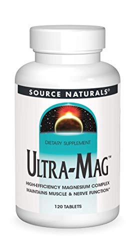 Source Naturals Ultra-Mag High-Efficiency Magnesium Complex – Maintains Muscle & Nerve Function – 120 Tablets